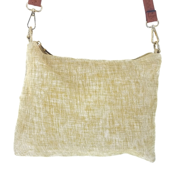 Unbranded Tan Fabric Top Zip Shoulder Bag - Picture 2 of 7